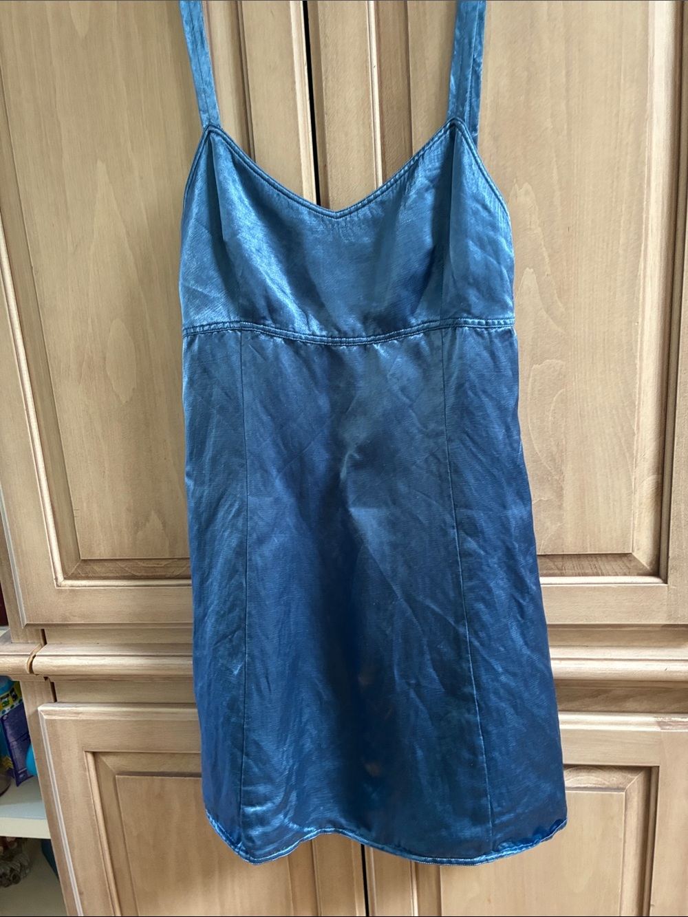 Blue Slip Dress summer sz 8 vintage